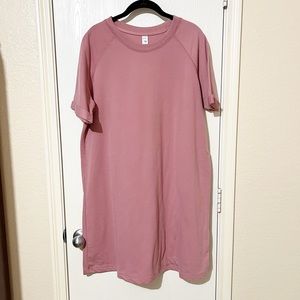 [Just Be] Rose Pink Soft Shirt Dress Popover Feminine Brunch Fall Size 1X
